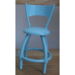 Barbie Doll Dream House Furniture Kitchen Dining Room Blue Stool Chair